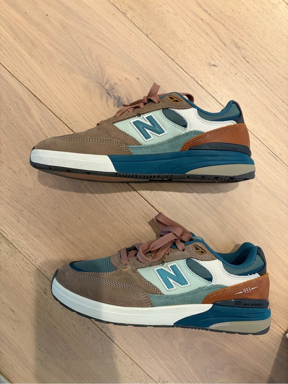 New Balance Men's 993 Sneakers - Teal, Brown & Dusty Pink